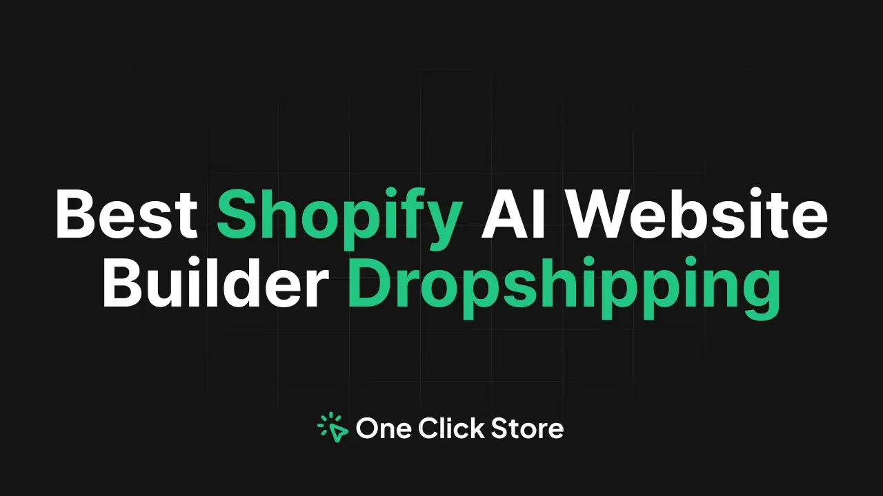 AI-powered Shopify website builder dashboard creating pre made dropshipping stores